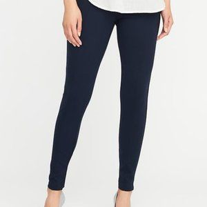 Navy High-Waisted Stevie Ponte-Knit Pants